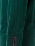 zipped layered cuffs sweatshirt