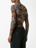 printed sheer top
