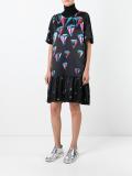 printed flared dress