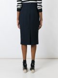 buttoned pencil skirt 