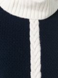 tricolour turtleneck jumper