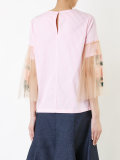 sheer sleeve blouse 