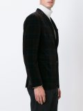 plaid single breasted blazer