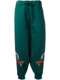 oriental embroidered track pants