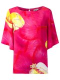 silk floral print blouse
