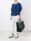 apples print asymmetric tote