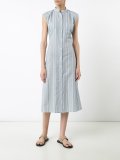 striped buttoned dress