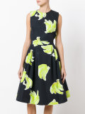 open back flared dress