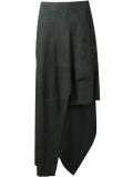 suede asymmetric skirt