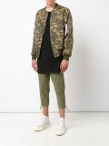 camouflage print bomber jacket