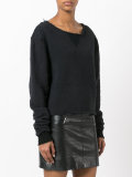 destroyed cropped sweatshirt