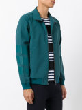 striped sleeves bomber jacket