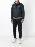 contrast trim bomber jacket
