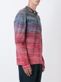 gradient striped polo shirt