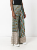 printed panel palazzo pants 