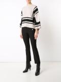 geometric pattern knitted blouse