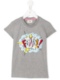 exploding logo print T-shirt