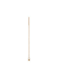 tiny padlock chain earring