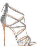 snake effect cut-out sandals