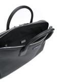 logo plaque zipped briefcase