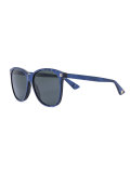 oversize gradient round sunglasses