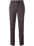 printed slim-fit trousers