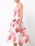 strapless floral gown 