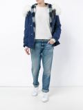 Fur-Trimmed Tartan Mini Parka