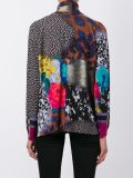 mix print roll neck jumper