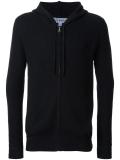 zipped knitted hoodie
