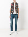 floral embroidery gilet 