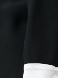 contrast cuff blouse