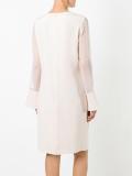 sheer sleeve shift dress