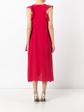 v-neck flared dress