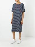 embroidered striped dress
