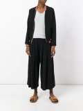 pleated crop trousers