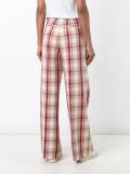 plaid straight trousers