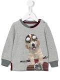 motorcycle dog print sweatshirt