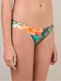 floral side ruched bikini bottom