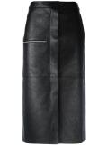 leather midi skirt