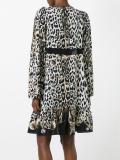 leopard print flared dress