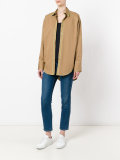 contrast stitch button-up shirt