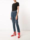 high-rise cropped jeans