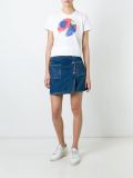 wrap denim skirt 