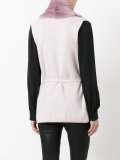 furry detail cardi-coat 