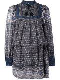 paisley print tassel tie dress