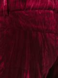 creased straight fit trousers