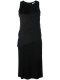 draped wrap shirt dress