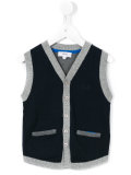 ribbed trim knitted waistcoat