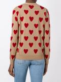 intarsia red cardigan